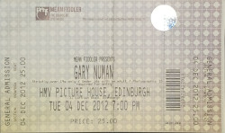 GaryNuman Edinburgh Picturehouse Ticket 2012